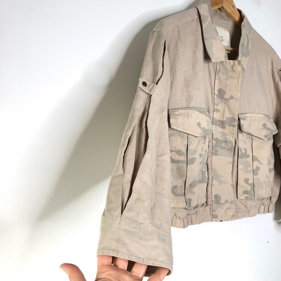 Anthropologie Hei Hei Ronan Cropped Camo Jacket - Picture 4 of 11